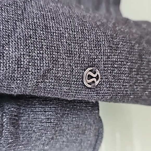 LULULEMON Twist & Wrap Sweater Heathered Black sz L Women's - Picture 9 of 10